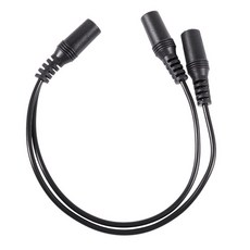 28cm 3.5mm 암-듀얼 잭 암 Y 분배기 스테레오 오디오 케이블 블랙, 검은색, 검은색, 1개