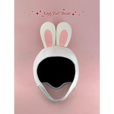 성인용 캐릭터 방수 잠수 후드 프리다이빙 스쿠버 스노클링 귀여운 디자인, 흰 토끼