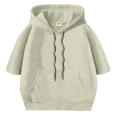 이라인 국산 반팔 후드티 오버핏 빅사이즈(~2XL) 남녀공용 루즈핏 특양면 무지