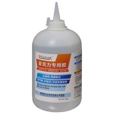 優選 亞克力膠水透明無痕強力粘有機玻璃收納盒粘合劑 副廠產品, 1個, 760g 送注射器+加厚手套
