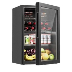 mini 냉장쇼케이스 유리문 술장고 음료수 냉장고 홈바 가정용 사무실, 132L 냉동+미냉+LED (구리관)