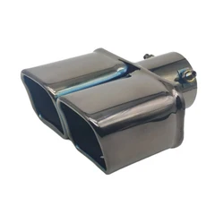 노즐 범용 스테인레스 사각형 스틸 배기 듀얼 팁 스로트 머플러 액세서리 파이프 아웃렛 자동차, innet 60mm C, 1개