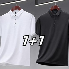 AURALA 2장세트 여름 남자 기능성 반팔티 시원한 루즈핏 카라넥 반팔티