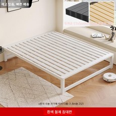 철제 평상 베란다 거실 발코니 데크 평상만들기 높은 마당 야외, 1000mmx2000mm, 흰색 다다미 싱글침대