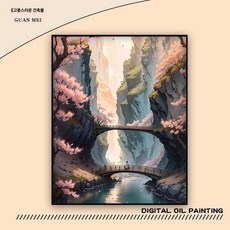 자수 명화 반고흐 도안 면사 DIY, 고대 건축물 2 40x50cm, 1개