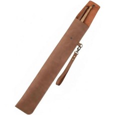 가죽 드럼 스틱 가방 휴대용 드럼스틱 케이스 스트랩 포함 홀더 퍼커션 망치용 선물 10대 드러머용 갈색, 가죽 드럼 스틱 가방 휴대용 드럼스틱 케이스 스트랩 포