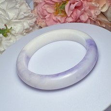 和田玉 紫白玉 泥鰍背 內徑60.4mm, 1個