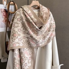 圍巾冬季新款加厚秋冬季仿羊絨時尚圍脖護頸保暖披肩雙面民族兩用