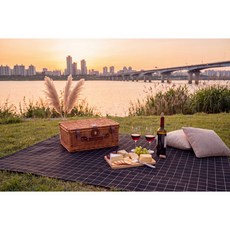 피크원 감성디자인 피크닉매트 돗자리 캠핑매트, 블랙