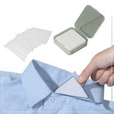 힐올 셔츠 카라 옷깃 고정 스티커, 100개, 화이트