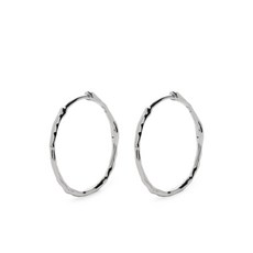 모니카비나더 사이렌 14K 화이트 골드 미디엄 후프 이어링