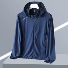 moves 男女款涼感防曬外套 抗UV 50+ 戶外休閒騎車釣魚適用, 男款-深藍 / 2XL