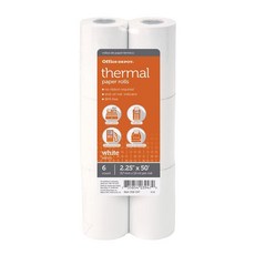 OFF 오프ice Depot BrAND & 감열지 롤 6.4cm x 15.2m(2 1/4인치 50피트) 화이트 6개 팩, OFF 오프ice Depot BrAND & 감열지 롤,