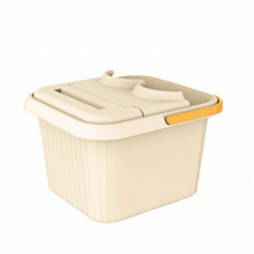 발목욕통 겨울 발 따뜻해지는 깊은 발목욕 혈액순환 촉진, 크림 화이트, 1개