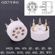 1PCS 6AQ5 EAA91 6J1 6J2 6X4 6Z4 튜브 소켓 7Pin B7G 진공관 오디오 DIY 용 금도금 소켓, 1개, 기타, 05 GZC7-Y-B-G