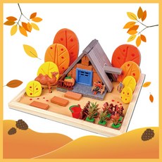 향해사 아로마 향기나는 사계절 집 만들기 DIY 키트, 가을 단풍농장(유칼립투스), 1개