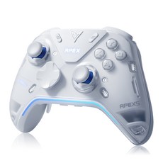 Flydigi Apex 5 白色無線遊戲手柄，人體工學設計，按鍵靈敏，多平台支援, 1個, APEX5