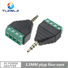 이어폰 오디오 잭 3.5mm 커넥터 스테레오 어댑터 RCA 모노 채널 플러그-나사 터미널 플러그