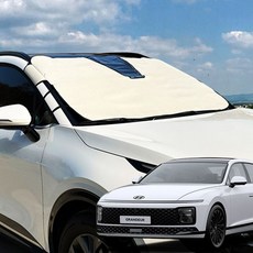 그랜저GN7 앞유리커버 햇빛차단 성에방지 성에방지커버 햇빛가리개 앞유리커버 자동차커버 자동차앞창가리개 덮개 차량앞유리커버 방수 눈보호 사계절 미세먼지 꽃가루+셀러팩토리Shop, SUV–블랙