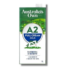 오스트렐리아스 A2 풀크림 멸균우유, 1L, 1개