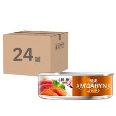 M'DARYN 喵樂 鮪魚燒 貓罐頭 80g, 遠洋捕撈白身鮪魚佐奢華配料, 完整食材看得見, 鮭魚 + 鮪魚, 24罐
