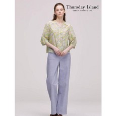 써스데이아일랜드 THURSDAYISLAND 아웃 포켓 세미와이드 팬츠T242MPT138W 387050