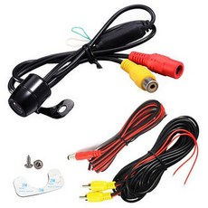 高畫質倒車攝影鏡頭 第4代星光夜視鏡 外掛通用型 IP68防水全彩小巧CMOS帶尺規標線, 高畫質正反相尺標都可調整鏡頭+6米訊號線