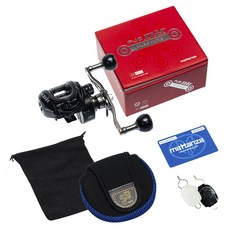 mattanza PJ-II DH雙手柄捲線器套組/墨魚 章魚 章魚/船上誘餌捲線器/捲線器盒 + 線塞, LH 左手柄 6.6:1