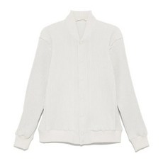 이세이미야케 옴므플리세 아이보리 폴리에스터 봄버 재킷 HP48F