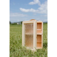 海棠花原木料理箱 戶外露營調味料收納箱 美學質感, 原木色, 1個