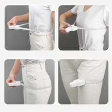 휴대용 자동 줄자 신체 둘레 측정기 다이어트 체형 관리 줄자, 1개, 화이트