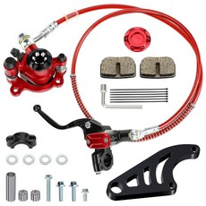 XIKOBY Coleman CT100U 98cc 3.0HP 미니바이크 파워스포츠와 호환되는 업그레이드된 미니 바이크 유압 브레이크 키트 및 후면 브래킷 마스터 실린더 패드가, XIKOBY Coleman CT100U 98cc 3.0
