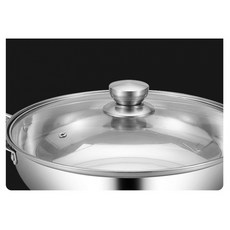 해피유통 스텐 전골 냄비 원앙 냄비 jh lxy, 36cm, 백탕솥[뚜껑없음]