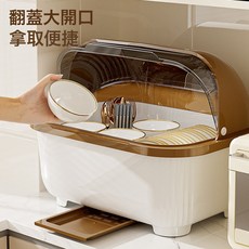 碗筷收納盒 帶蓋防塵餐具瀝水架, 中號無蓋紫色:如圖, 1個, 1層