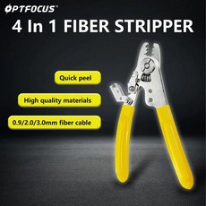 OPTFOCUS IN 광섬유 스트리퍼 FTTH 도구 케이블 9mm 0mm, 4 in 1 stripper, 1개