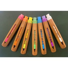 하고로모 슬라이드식 자석 분필홀더 크리스탈 멀티 쵸크 홀더 7색상, (형광 파랑)우드홀더