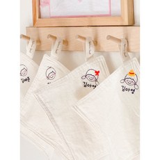 어린이집 수건 유치원 소창 4겹 무형광 이름자수 핸드타올 다용도 고리수건, 여자아이_4_모자
