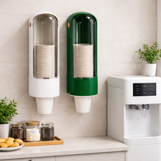 딜하우스 무타공 종이컵 디스펜서 컵 홀더, 1개, 화이트