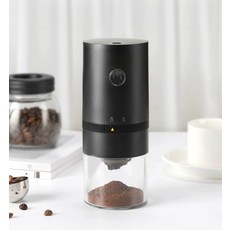 자동 원두 분쇄기 가는기계 커피그라인더 그라인더기 무선 블랙 세라믹 코어 무선 청소 브러시, 스테인리스 스틸