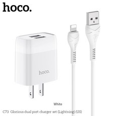 hoco. C73 雙口充電器套裝 (Lightning), 1個