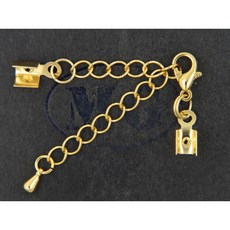 沐錦 飾品材料DIY 項鏈頭扣組合 10MM合金龍蝦扣 延長鏈 銅中山 @50入, 1個, (黑鎳)50入/瓶, 黑鎳