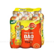 베트남 우롱차 티플러스 복송아 맛 450ml, 1개