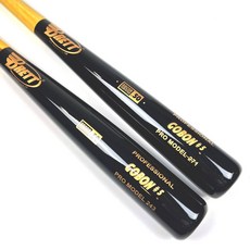 브렛 메이플 대나무 압축 경식용 컴포짓 접합 우드 트레이닝 나무배트 33인치 32인치 보아그립, 1개, 블랙/나무