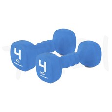 아이워너 네오프렌 사각 아령 스카이블루, 4kg, 2개