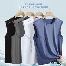 豹開之家 冰絲網眼背心 男生無袖T恤 涼感速乾 輕薄吸濕排汗 印花運動上衣 B52