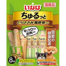いなば 犬用啾嚕肉泥 雞肉佐雞軟骨 8入 寵物零食 日本國產, 112g, 8個, DS-73關節保健（雞肉+雞軟骨）