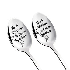 아이스크림 스푼 커플 선물 남편 아내를 위한 기념일 생일 남자 친구 여자 친구를 크리스마스 여성 남성 함께, 스타일 A