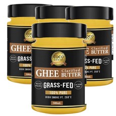 호주 코코어스 Coco Earth Butter Grass Fed 100% 퓨어 풀을 먹인 버터유, 4개, 500ml