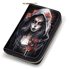 [ 989686 ] Stmedazm 여성용 신용카드 홀더 지갑 RFID 차단 소형 가죽 카드 케이스 지퍼 아코디언 귀여운 만화 고양이 stm-카드 케이스-045