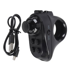 모양 블루투스 VR 리모콘 태블릿 노트북 스마트 셀카 넘기기를위한 무선 게임 패드, bla